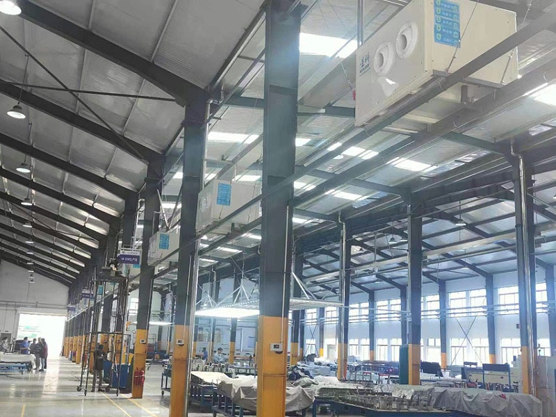 机械设备生产厂房车间降温用工业蒸发冷省电空调卧式射流空调