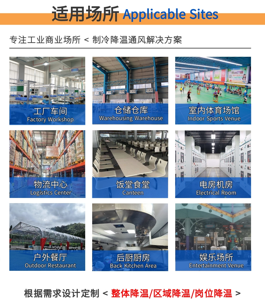 蒸发冷省电空调适用场所