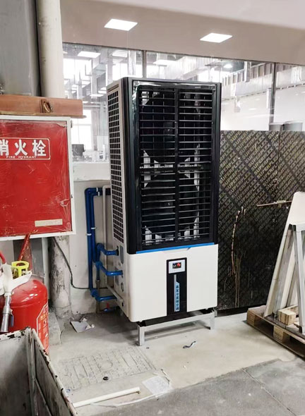 工厂制冷降温方案，应用蒸发冷省电空调-立式轴流双风口